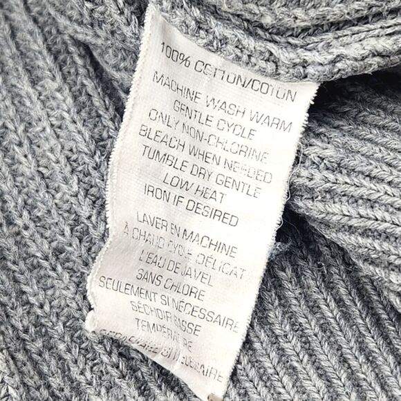 Van Heusen Crew Neck Sweater Mens Size Medium Gray Winter Cold Weather Cabincore - Picture 5 of 6